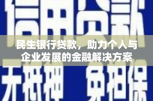 郸城民生银行贷款，助力个人与企业发展的金融解决方案