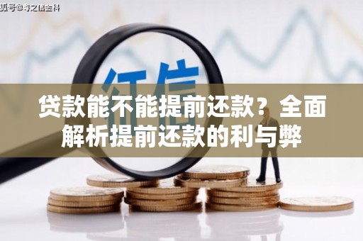 郸城贷款能不能提前还款？全面解析提前还款的利与弊