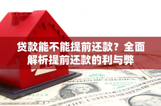 郸城贷款能不能提前还款？全面解析提前还款的利与弊