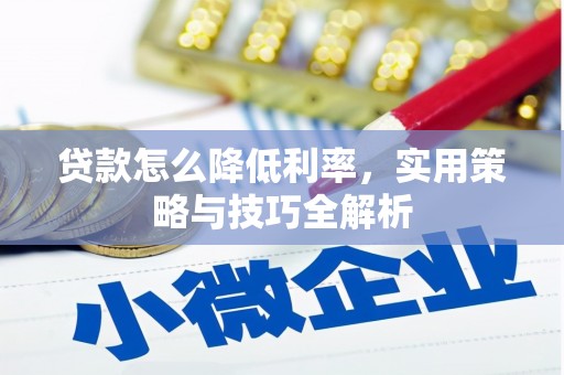 郸城贷款怎么降低利率，实用策略与技巧全解析