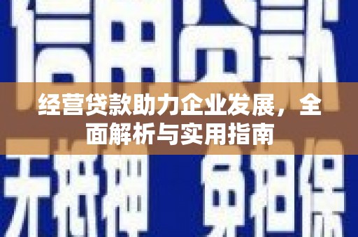 郸城经营贷款助力企业发展，全面解析与实用指南