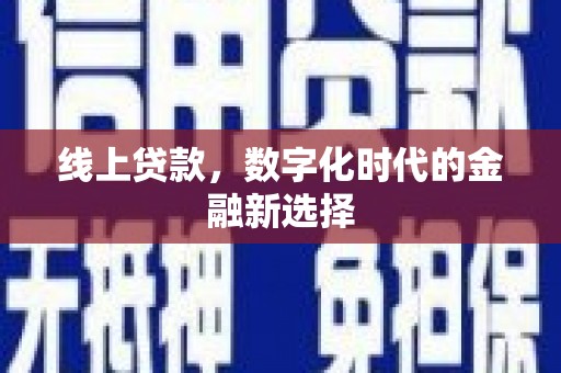郸城线上贷款，数字化时代的金融新选择