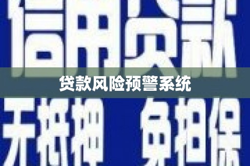 郸城贷款风险预警系统