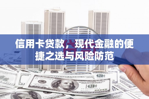郸城信用卡贷款，现代金融的便捷之选与风险防范