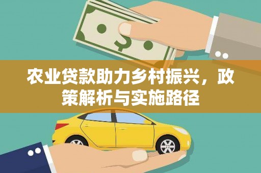 郸城农业贷款助力乡村振兴，政策解析与实施路径