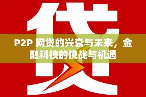 郸城P2P 网贷的兴衰与未来，金融科技的挑战与机遇