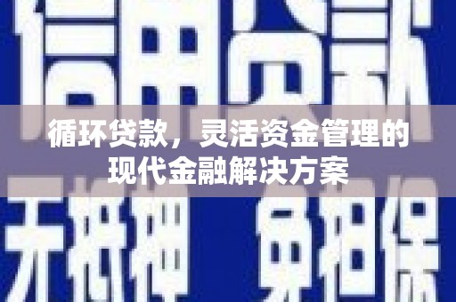 郸城循环贷款，灵活资金管理的现代金融解决方案