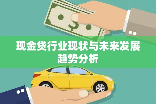 郸城现金贷行业现状与未来发展趋势分析