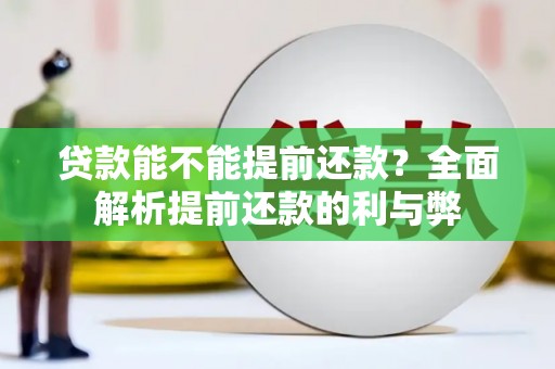 郸城贷款能不能提前还款？全面解析提前还款的利与弊