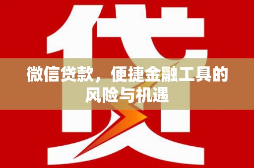 郸城微信贷款，便捷金融工具的风险与机遇