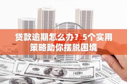 郸城贷款逾期怎么办？5个实用策略助你摆脱困境