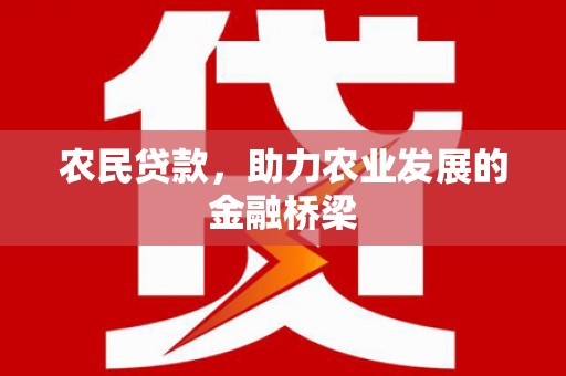郸城农民贷款，助力农业发展的金融桥梁