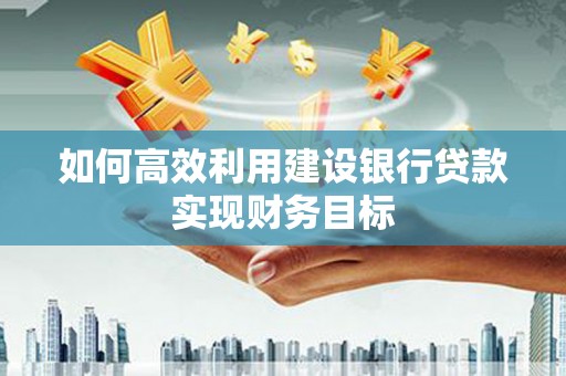 郸城如何高效利用建设银行贷款实现财务目标