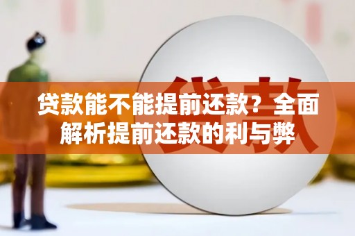 郸城贷款能不能提前还款？全面解析提前还款的利与弊