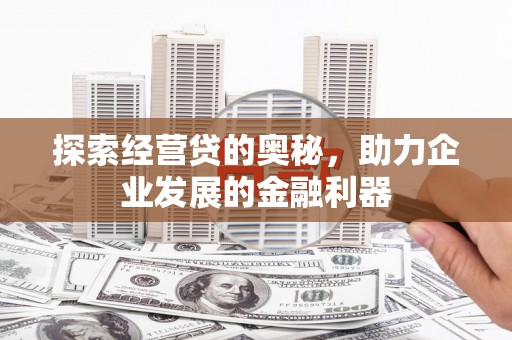 郸城探索经营贷的奥秘，助力企业发展的金融利器