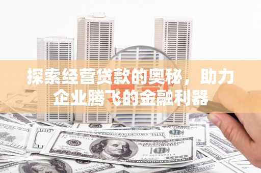 郸城探索经营贷款的奥秘，助力企业腾飞的金融利器