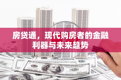 郸城房贷通，现代购房者的金融利器与未来趋势