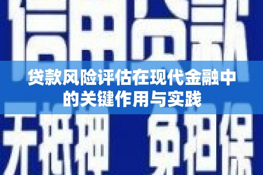 郸城贷款风险评估在现代金融中的关键作用与实践