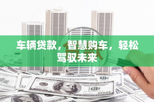 郸城车辆贷款，智慧购车，轻松驾驭未来