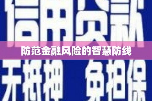 郸城防范金融风险的智慧防线