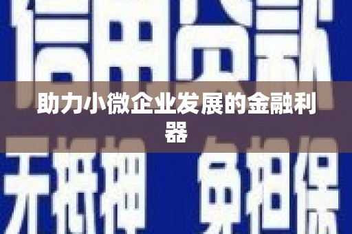 郸城助力小微企业发展的金融利器