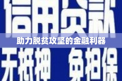 郸城助力脱贫攻坚的金融利器