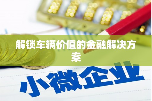 郸城解锁车辆价值的金融解决方案