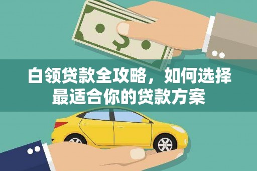 郸城白领贷款全攻略，如何选择最适合你的贷款方案