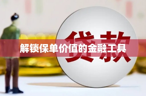 郸城解锁保单价值的金融工具